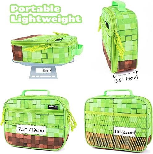 Miniatura 3 de MORIOX Lonchera para niños, bolsa de almuerzo con aislamiento térmico, mini enfriador suave para el regreso a clases, kit de bolsa de comida Bento