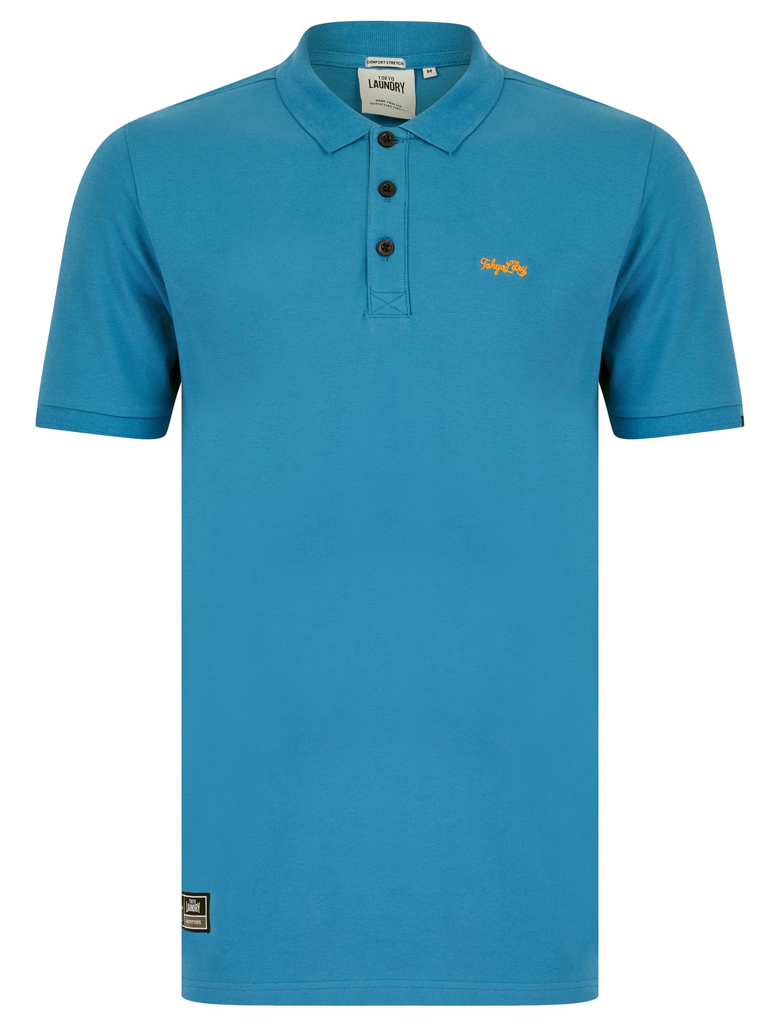 Tokyo Laundry Mortimer 2 Signature Cotton Pique Polo Shirt in Sea of Belize XXL