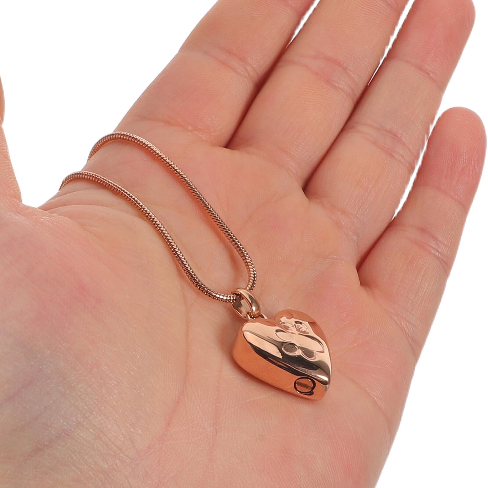 Collana Ricordo per Animali Domestici Ciondolo Urna a Forma di Cuore in Acciaio Inossidabile Set da 2 Pezzi Resistente all’Ossidazione Mini Gioielli Commemorativi per Cani e