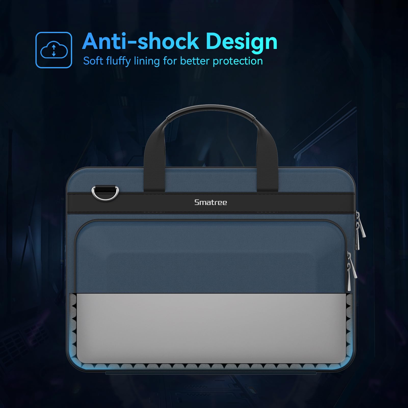 Smatree Custodia rigida per 16 pollice ASUS ROG Zephyrus G16 2025 GU605/G16 2026 GU606/Duo 2026 GX651, per ROG Strix SCAR 15 2022 G533/Strix G15 2022 G513, Blu(A800)