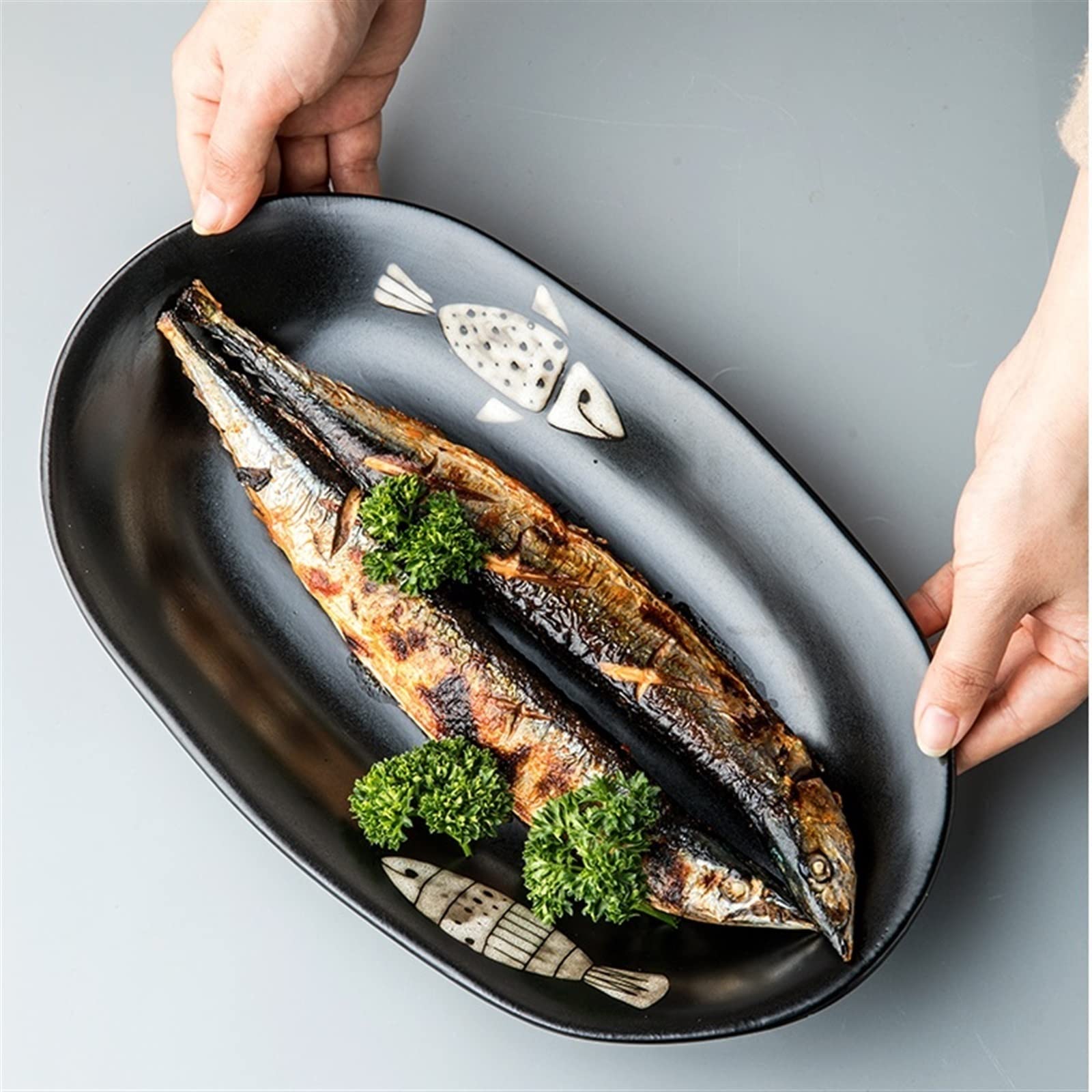 Amazon.com | Dinner Plates Japanese-style Hand-painted Fish Plate