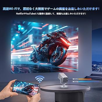 プロジェクター 家庭用 小型 Android TV搭載＆270°回転 プロジェクター 家庭用 270°回転・18000LM・4K対応・Android
