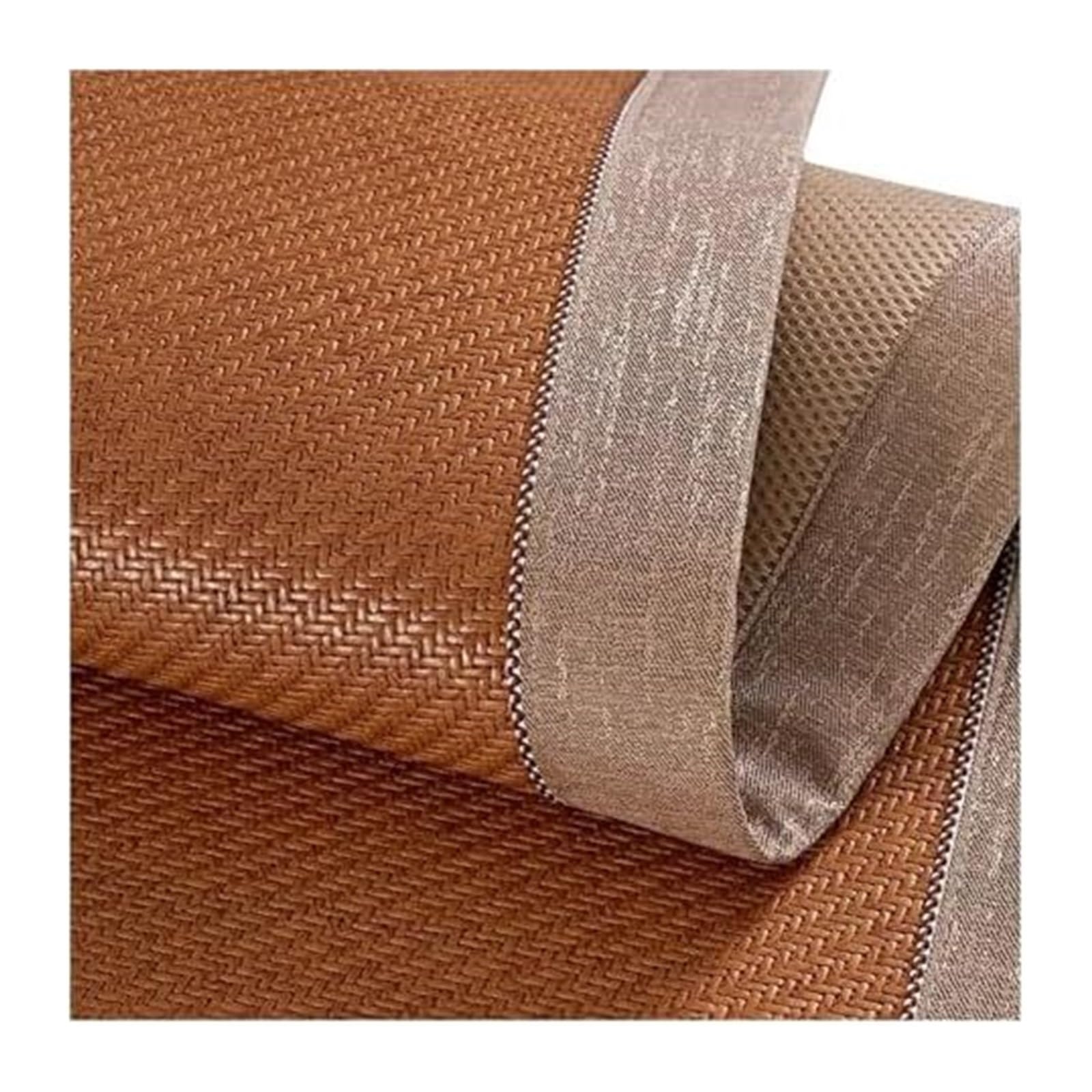 Summer Bamboo Bed Mat, Bamboo Sleeping Mat Thick Breathable Foldable Bed Pad Twin Full Brown Multiple Sizes(1.8 * 2.2M)
