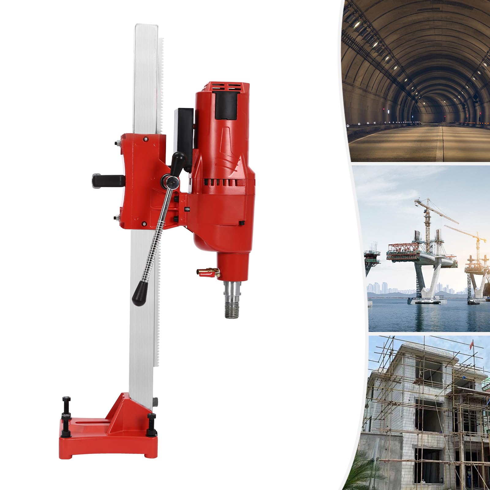 BANLICALI Concrete Core Drill, 4250W Vertical Core Drill Machine Diamond Core Drill with Water Pipe and Carbon Brushes, 19.7