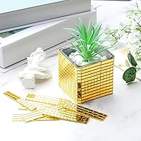 Vista 5 de Espejos autoadhesivos, azulejos de mosaico, azulejos de espejo autoadhesivos, azulejos de espejo de discoteca para manualidades, azulejos