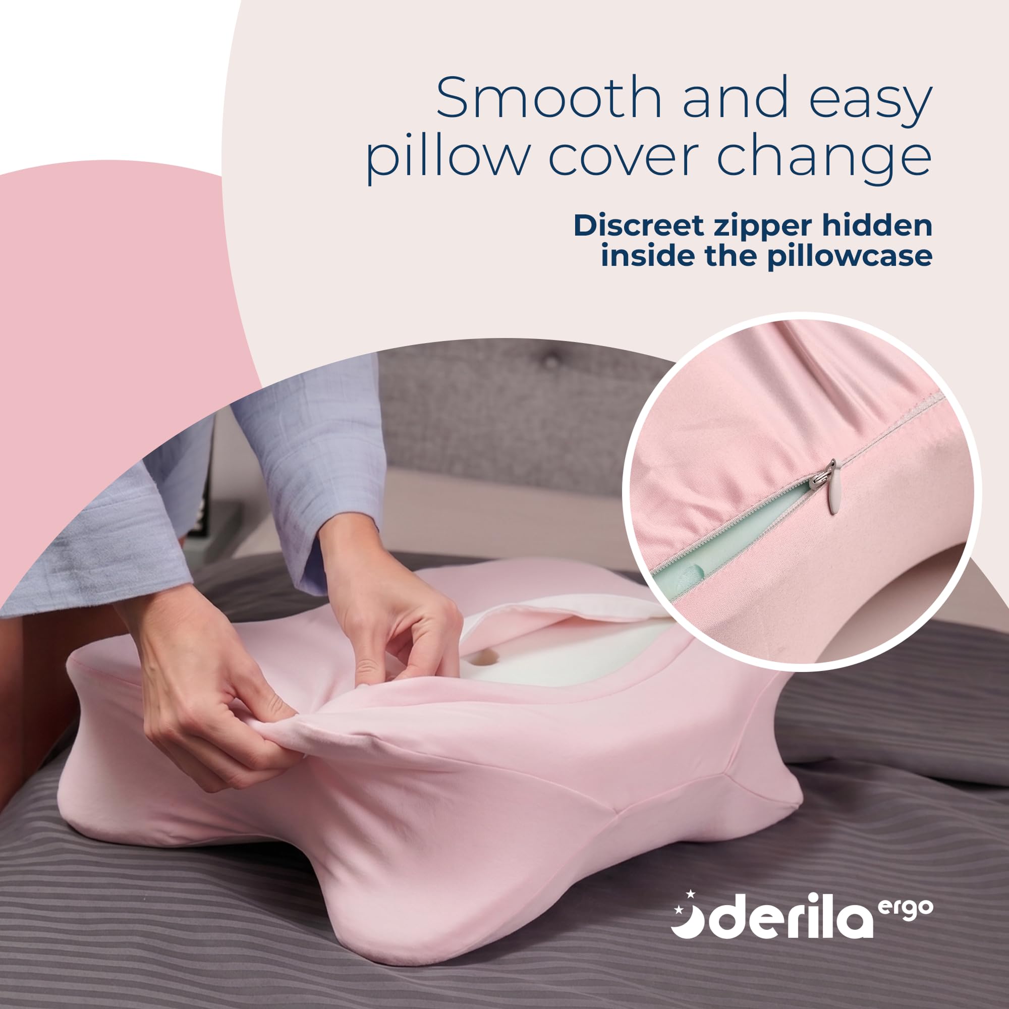 Amazon.com: Derila Ergo Premium Blend Pillowcase with Modal & Silk
