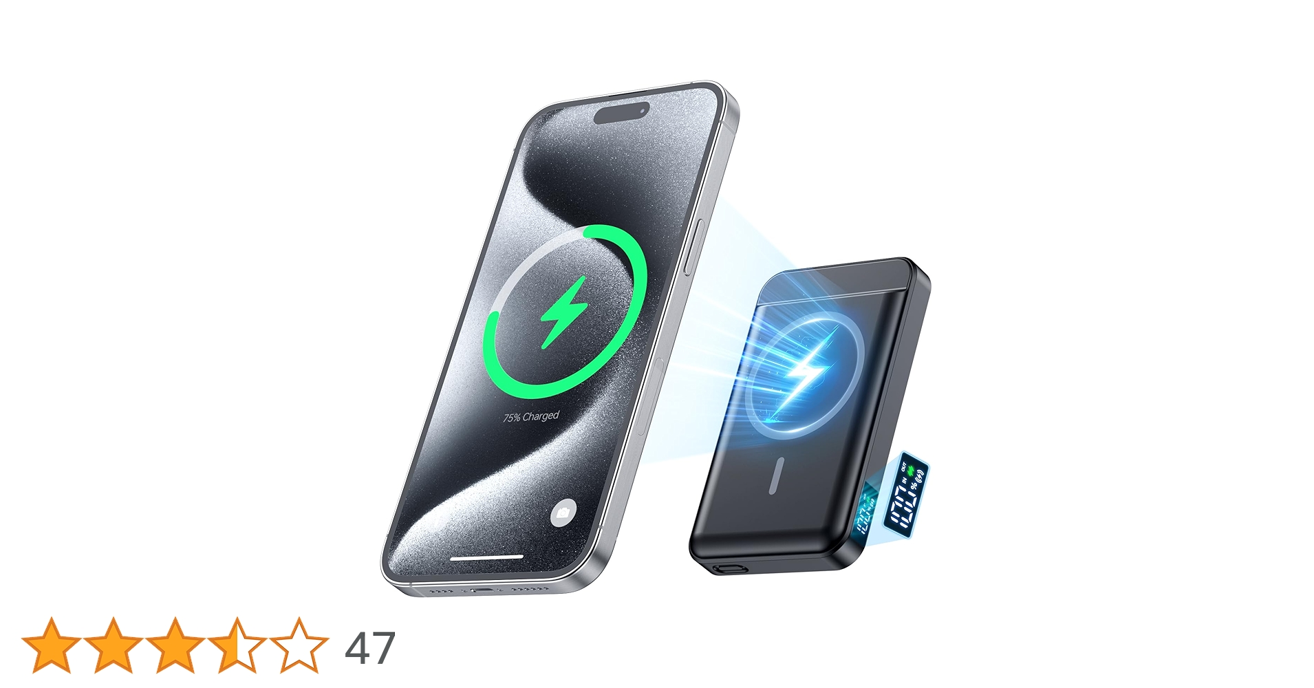 Amazon | MagSafe対応 モバイルバッテリー 16000mAh大容量 マグネット