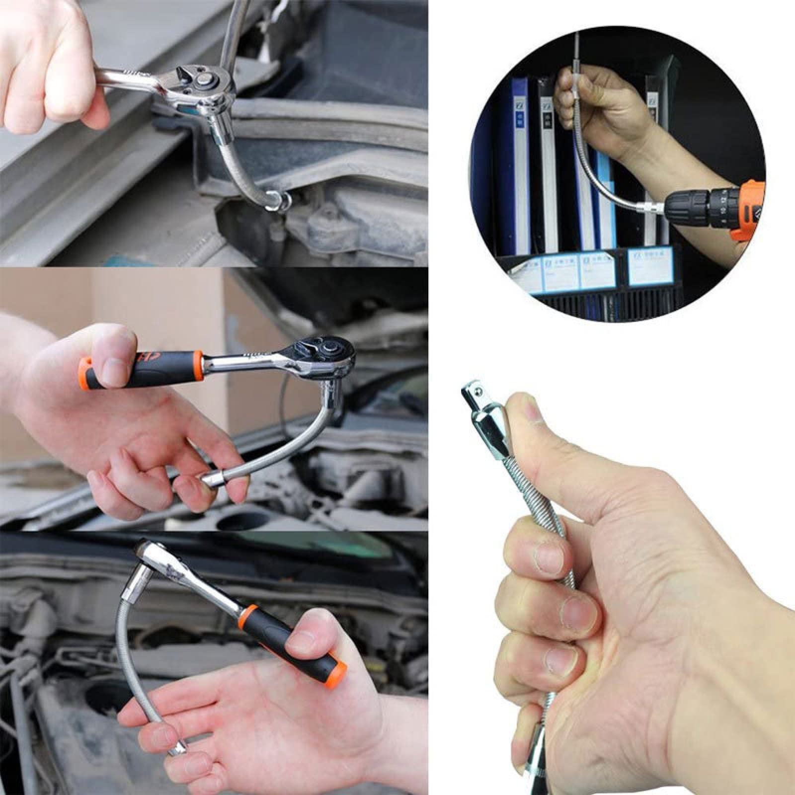 3 Pz Cacciavite In Metallo Tubo Flessibile Universale Albero Multi Punta Del Trapano Elettrico Tubo Di Prolunga Tubo Di Collegamento Manicotto Della Biella Strumento