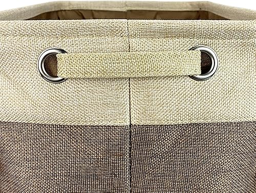 Miniatura 5 de Cesta de almacenamiento plegable de MaliHONG con borde de perro divertido Collie plegable de tela resistente para mascotas Cubo de almacenamiento