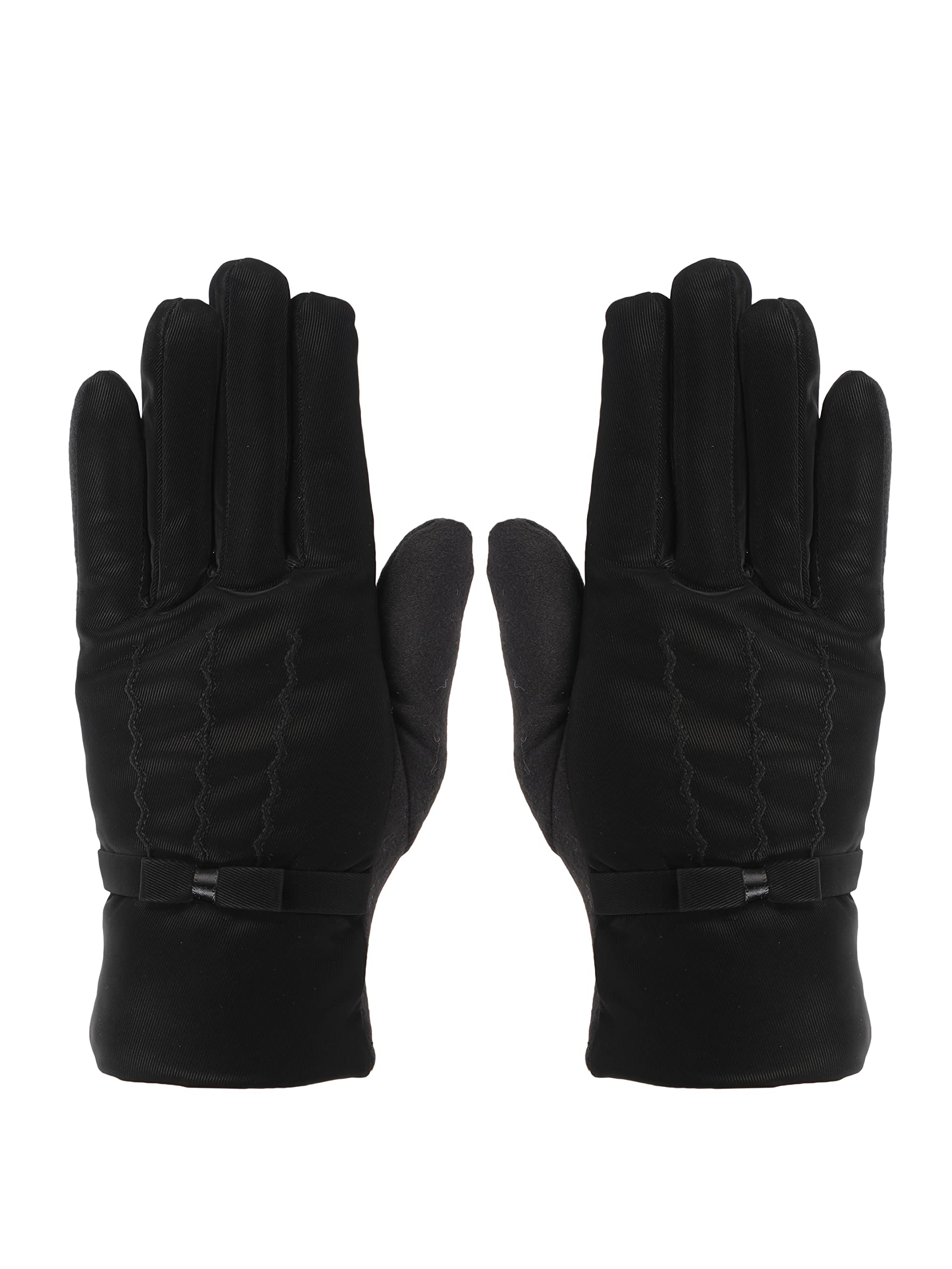 fabseasons Winter Gloves For Girls & Women, with faux fur on the inner for cold weather, Mobile touchscreen enabled-picture-30