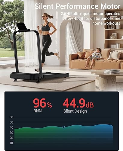 Miniatura 2 de Cinta de correr plegable con inclinación 16% para oficina en casa 300 libras con control remoto