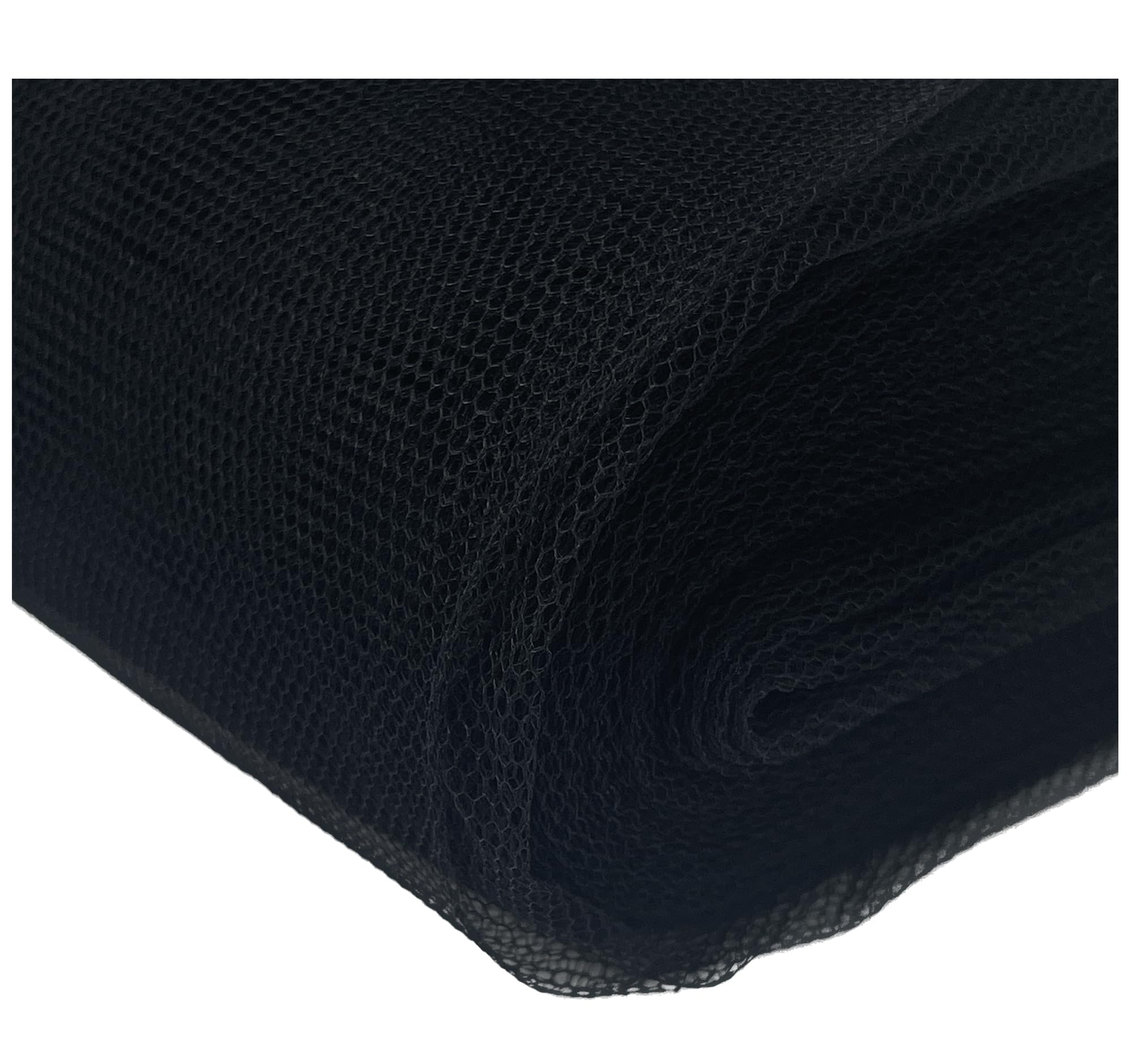 Sheer Dress Net Mesh Fabric Tutu Tulle Mesh Dancewear Stiff Flare Free Nylon Wedding Bridal Veil Material 150cm Wide (1000 x 150cm / 394" x 60", Black)