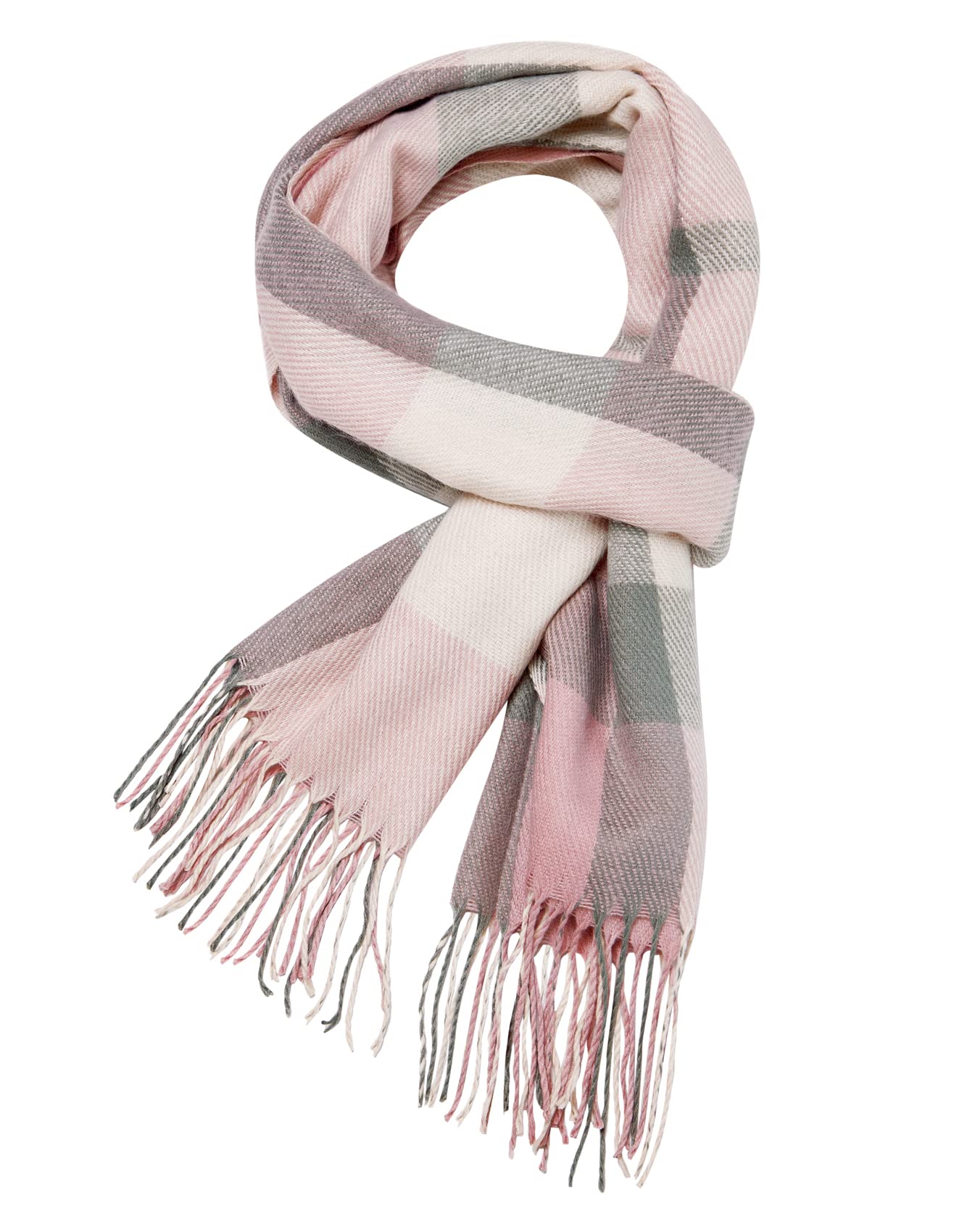 Chalier Fashion Sciarpa da Donna Inverno Scozzese Sciarpa Quadri Sciarpe Calde, Scialle da Donna Elegante Sciarpa con Frange