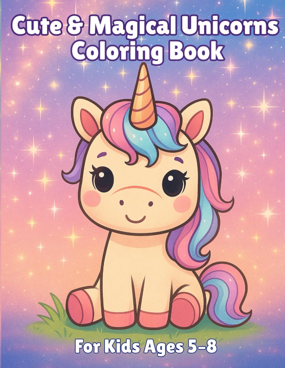 Cute & Magical Unicorns Coloring Book: 50 Fun and Simple Unicorn Coloring Pages with Cute, Bold Designs for Kids Ages 5–8 (Magical Fantasy Coloring Books for Kids)