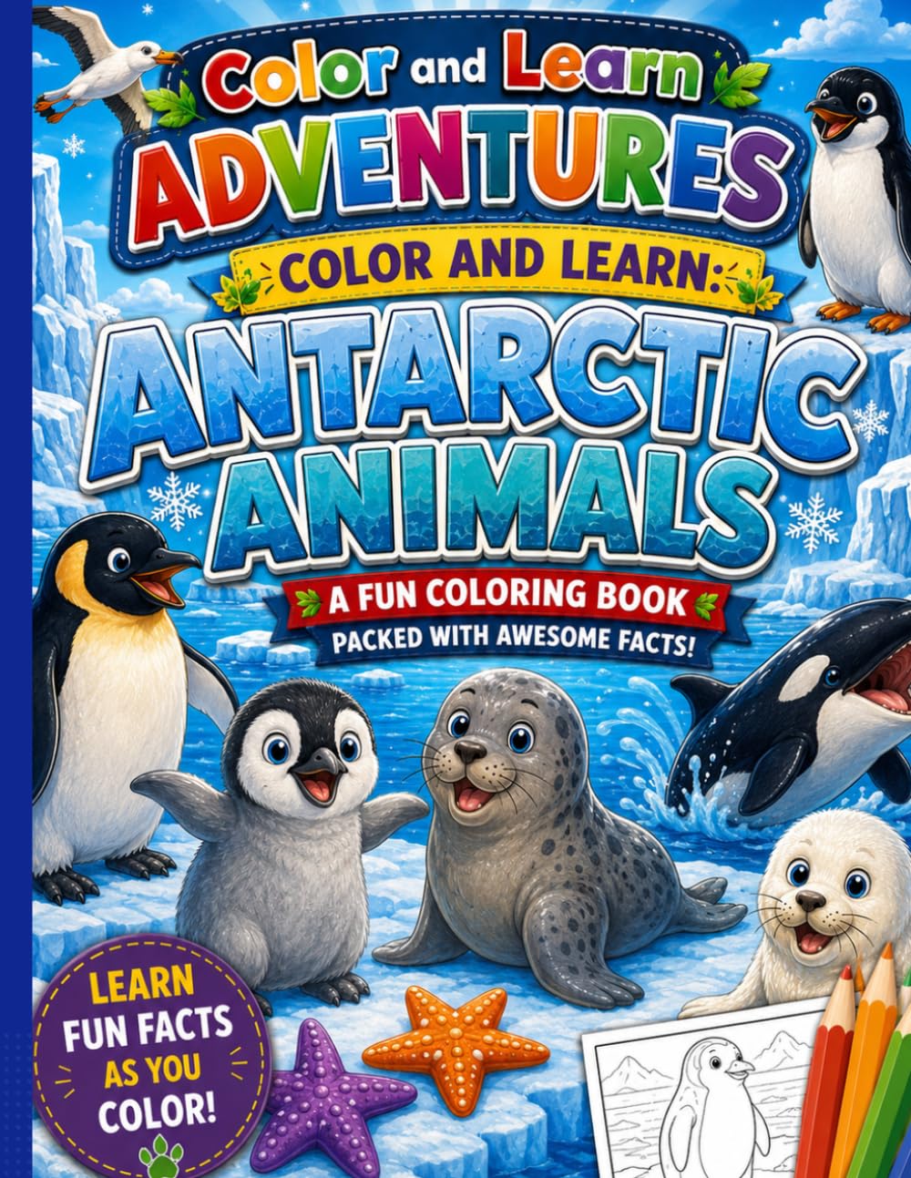 Color and Learn Adventures: Antarctic Animals