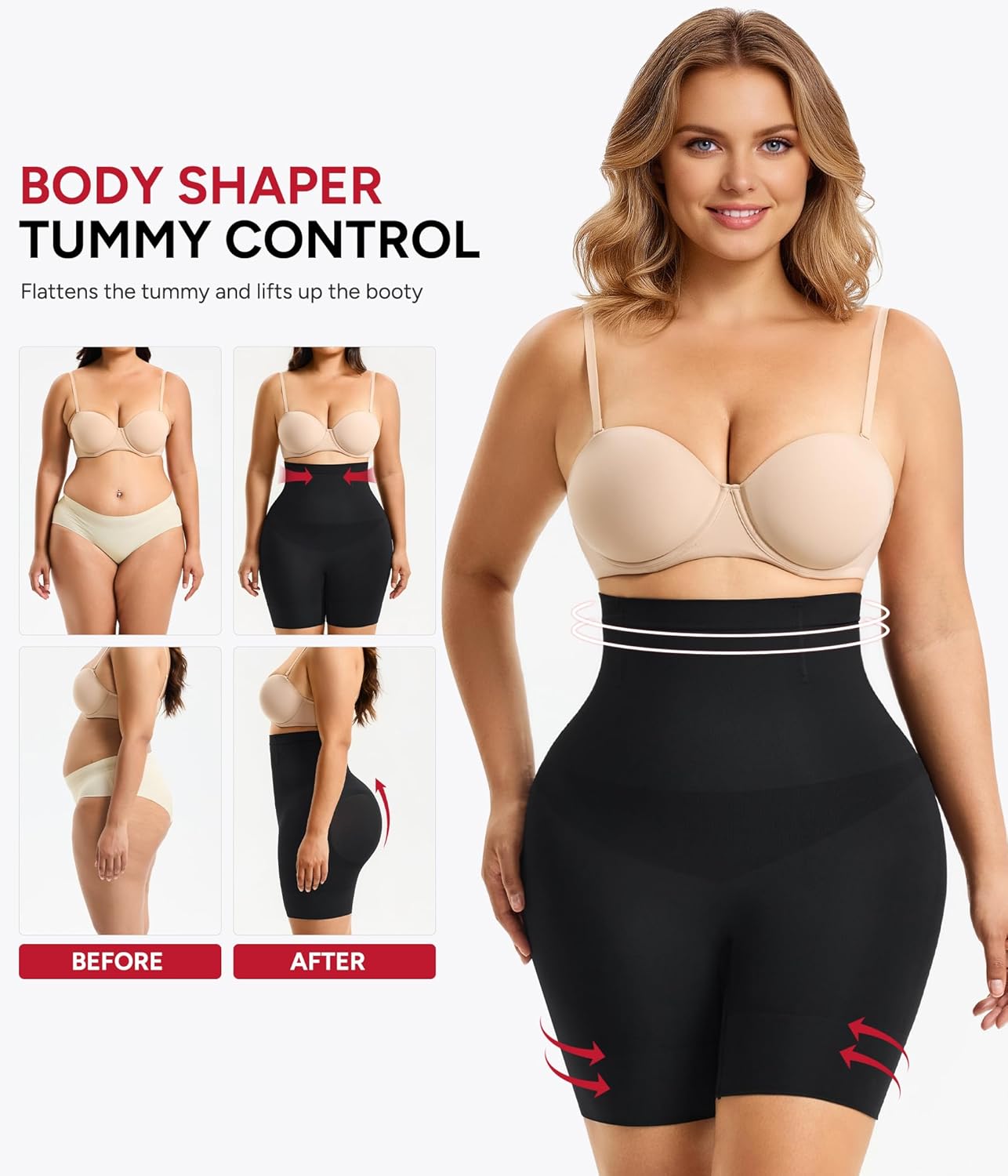 Nebility Shapewear Tummy Control Underwear for Women High Waisted Butt Lifting Panties Body Shaper Shapewear Shorts - Image 6