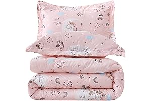 JSD Pink Twin Comforter Set for Girls, a Dreamy Escape for Young Unicorns