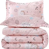 Vista 12 de JSD - Juego de edredón con tema de playa para niños, tamaño individual, con estampado de medusas y estrellas de mar, edredón ligero lavable