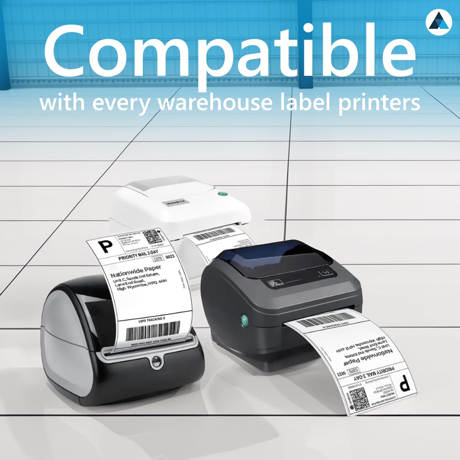 Nationwide Paper 6x8 Thermal Shipping Labels (148mm x 210mm), 1000 Labels/Roll - 1 Roll, Premium Self-Adhesive White Labels for Thermal Printers, Amazon FBA, Ebay, Shopify