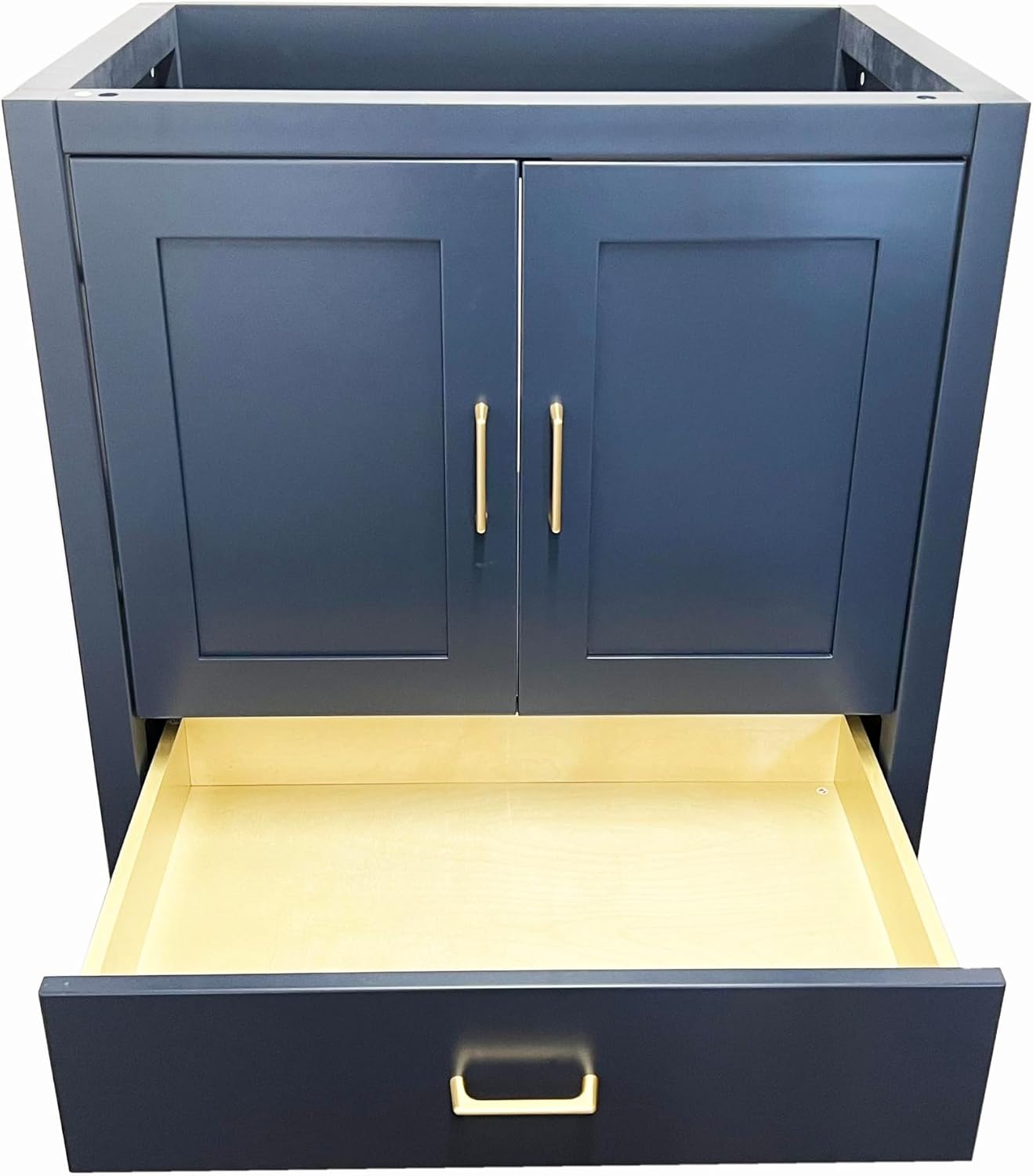 36" Navy Blue Shaker Single-Sink Bathroom Vanity Base Cabinet CA-V3621-BL