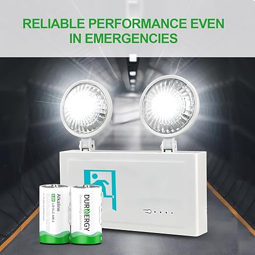 Miniatura 7 de DURNERGY Paquete de 8 baterías C, pilas alcalinas de tamaño C, baterías CLR14 de 1.5 V, batería tipo C