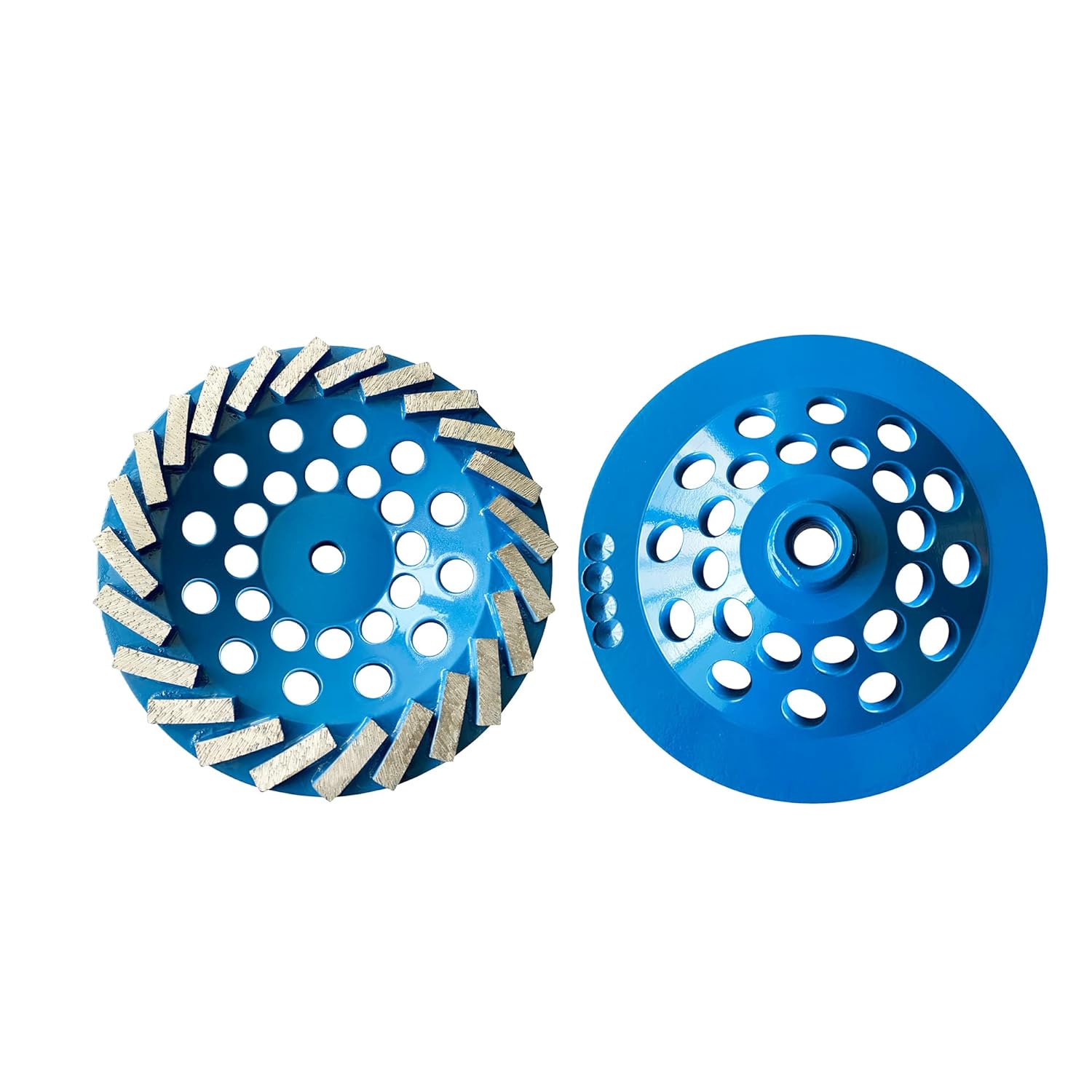 Turbo Diamond Grinding Cup Wheel 24pcs Segments 7 inch Grinding Disk to Grind Epoxy Coatings/Vinyl/Mastic/Stone/Cement Slab/Floor Driveway