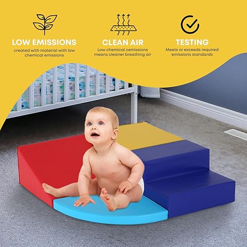 Miniatura 5 de Juego de 4 piezas de juguetes de escalada para niños pequeños de 1 a 3 años y juego de espuma para escalar, instalaciones de juego de escalada,