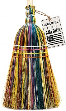 The Homestead Farmhouse Broom - Handmade in the Arkansas Delta This All Natural Broomcorn Broom is Well Suited for Your Farmhouse, Lobby or barn. Can be Used Both Indoors and Outside.