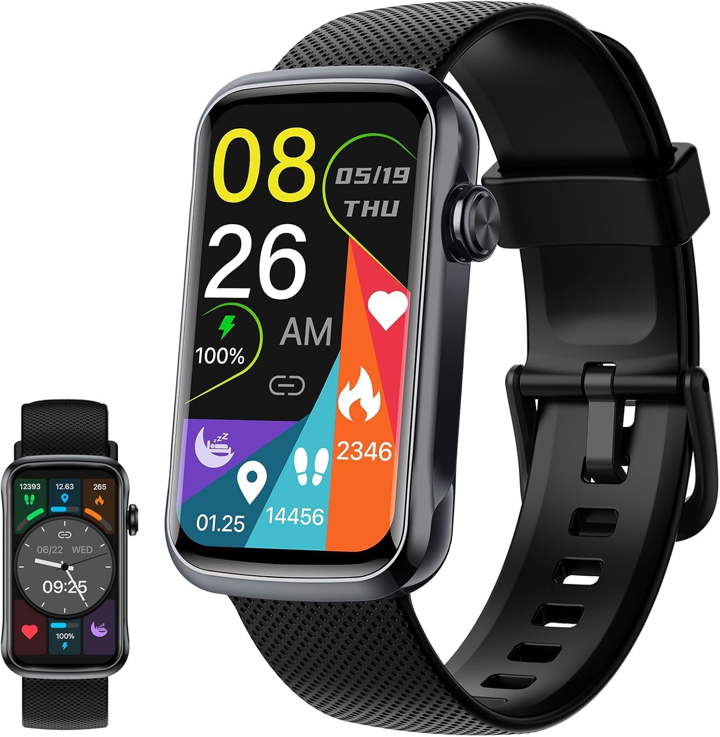 Motast Smartwatch Herren Damen,2026 1,57" HD Smart Watch Fitness-Tracker | Fitnessuhr Damen Bluetooth-5.4-Anrufe,IP68 Wasserdicht Sportuhr,123+ Sportmodi,Schrittzähler/Herzfrequenz/SpO2/Schlafmonitor
