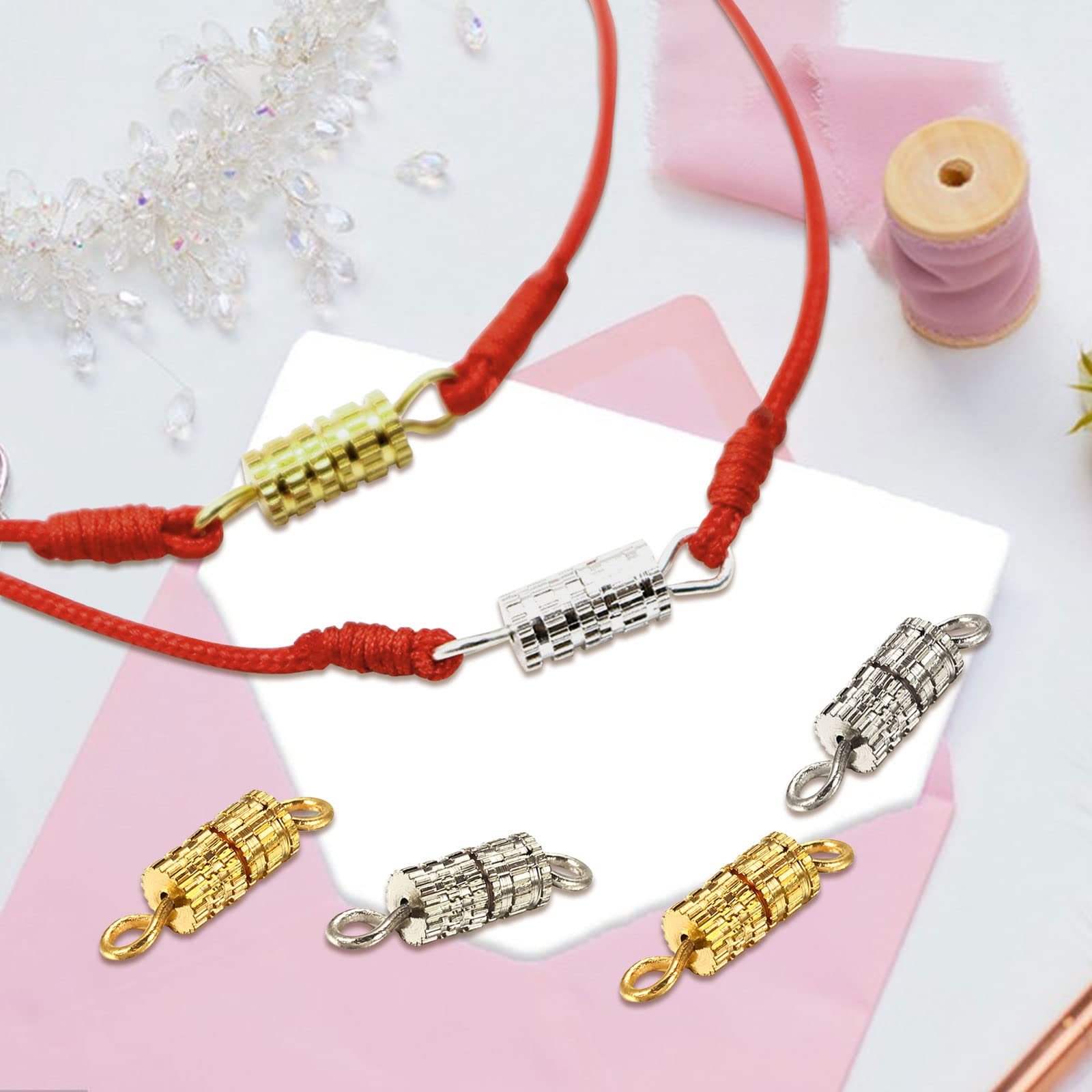 200 Chiusure A Vite Per Gioielli - Ottone, 7x4mm | Per Collane E Bracciali Fai Da Te - Foto 9