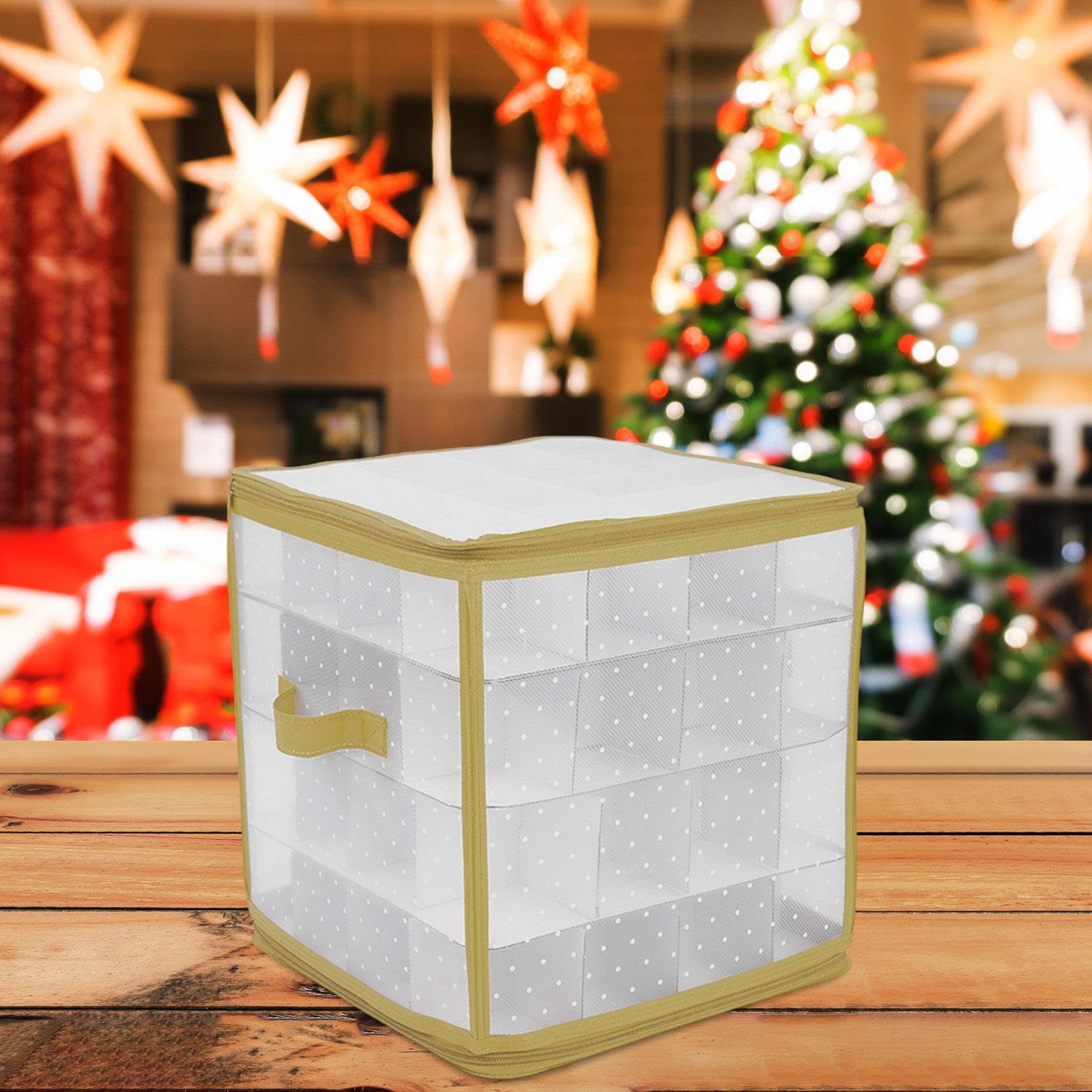 MagiDeal Scatola portaoggetti per Palline di Natale, Custodia per Il Trasporto, Organizer per Decorazioni Natalizie, Regalo, Scatola portaoggetti per, Tieni 64 Palline