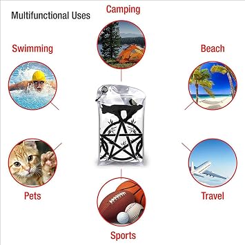 Triple Moon Pentacle Pagan Beach Towel Quick Dry Swim Towel Sand Free for Beach Sports Yoga Camping Gym