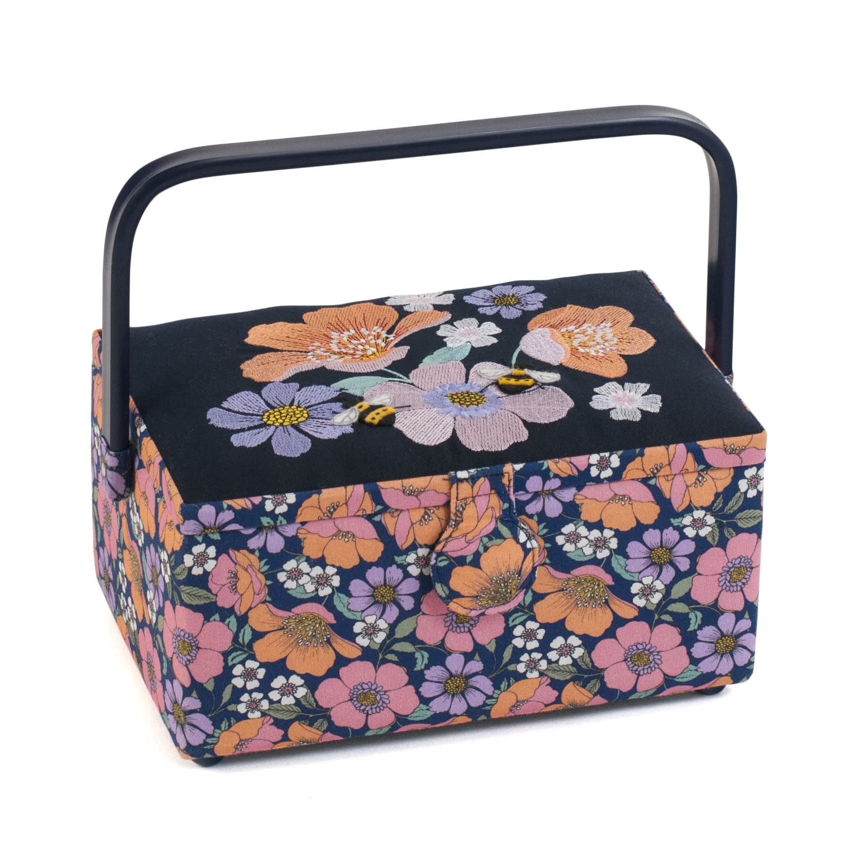 Hobby Gift Medium Sewing Craft Hobby Storage Box, Rectangle, Garden Serenade