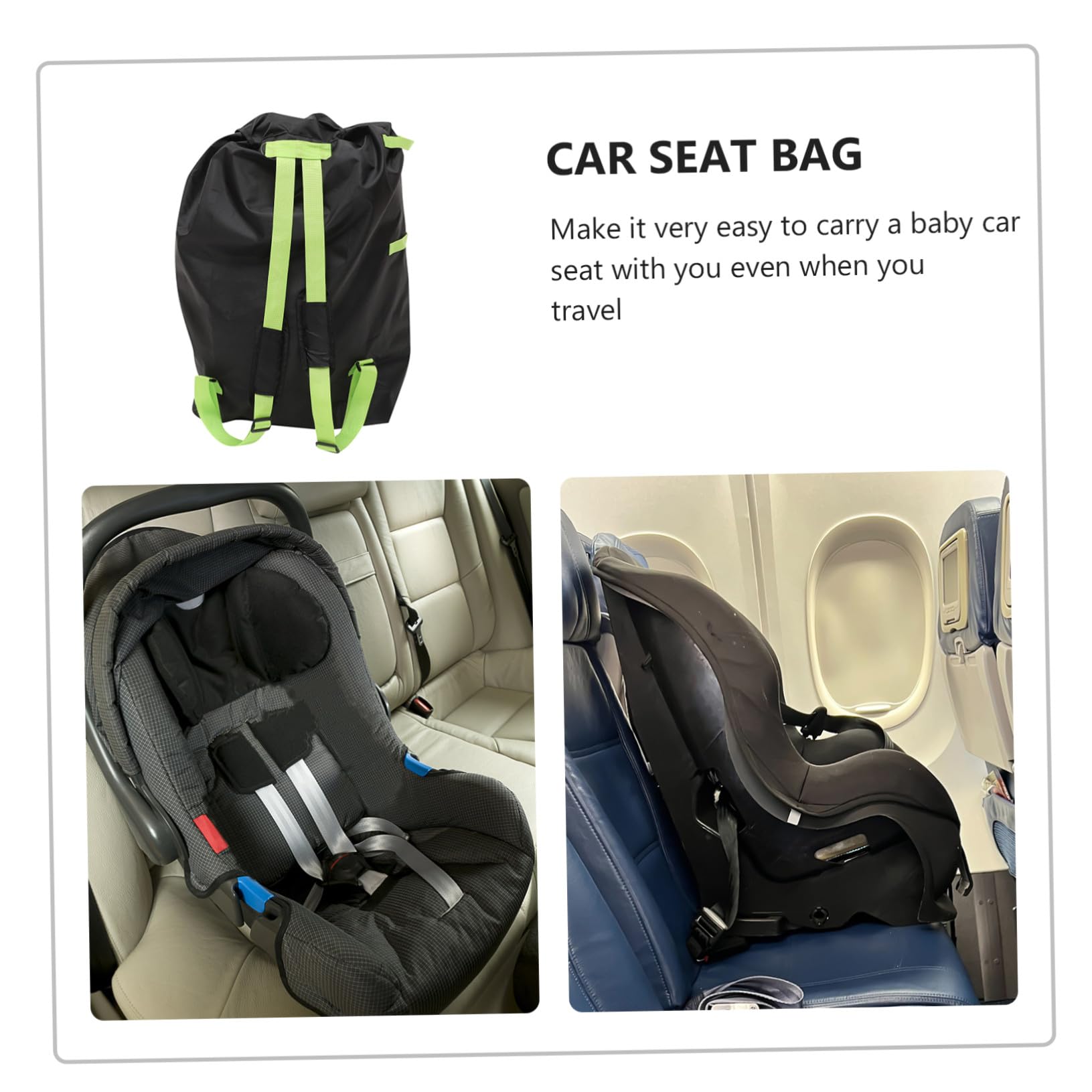 Hemobllo Borsa per Passeggino da Viaggio per Gate Check, Nera | Tessuto Oxford, Resistente All’acqua e Facile da Pulire, Doppie Spalline per Trasporto Semplice