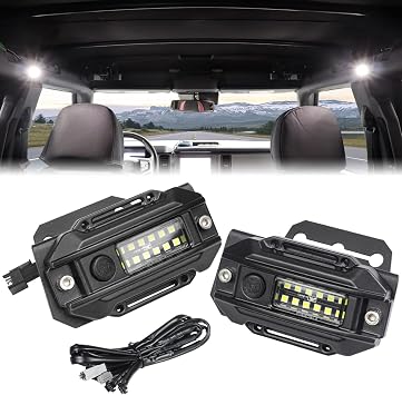 Rear LED Dome Ceiling Lights Compatible With Ford Bronco 2021-2026 2/4 Door