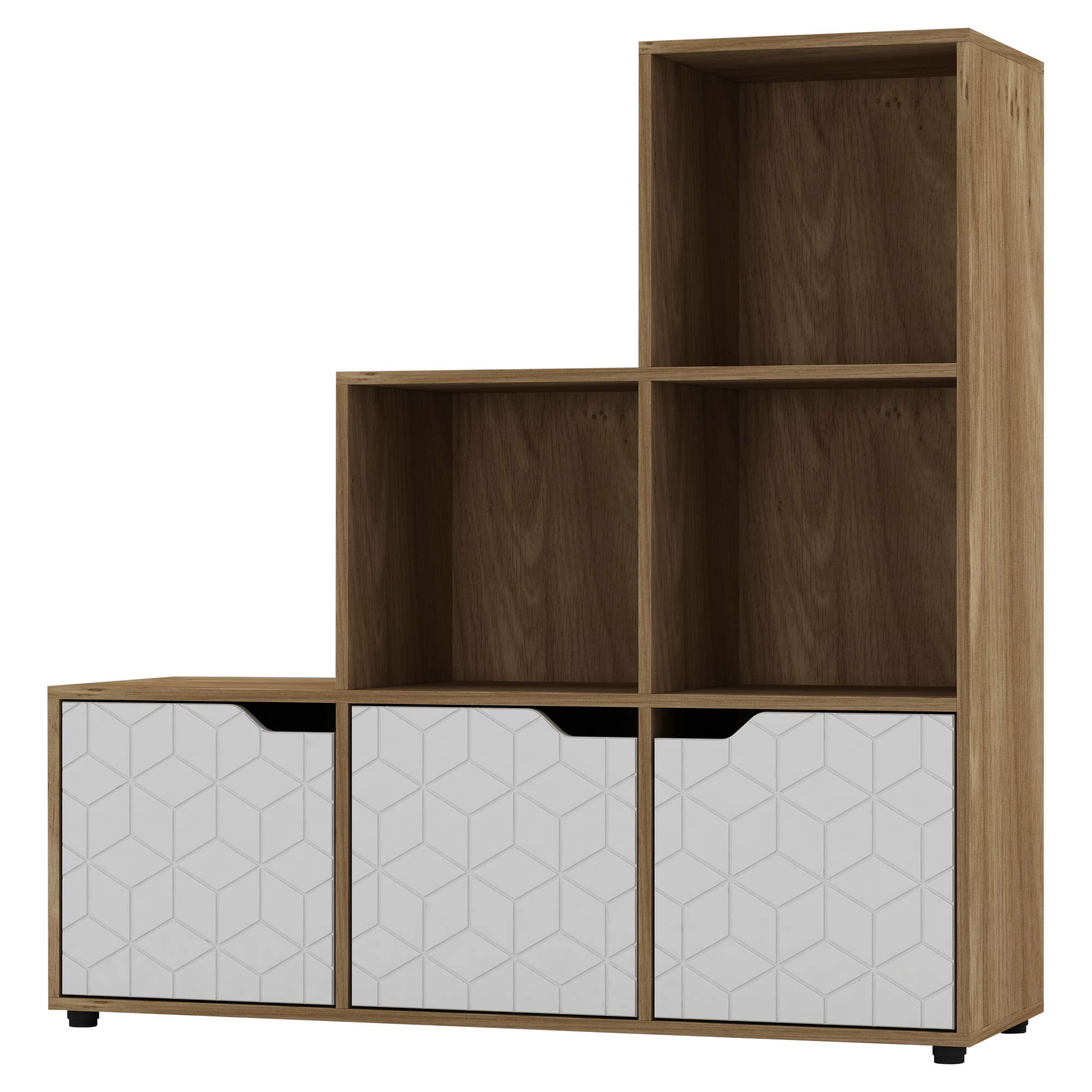 Estantería De Madera De Ingeniería Envejecida 100x33x175 Cm