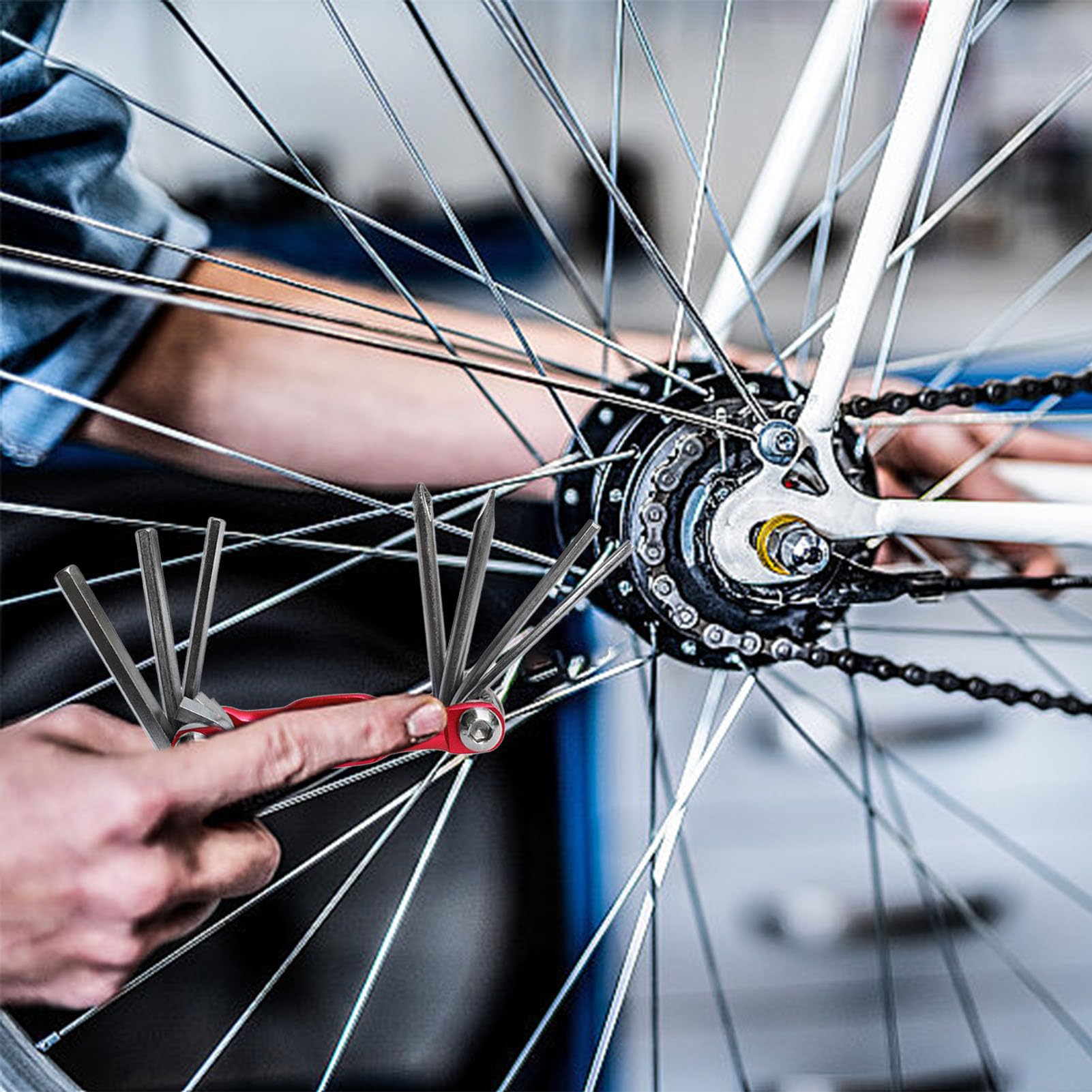 Amazon.co.jp: 自転車多機能ツール,多用途バイクドライバー六角レンチ 