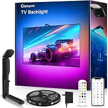 GIPOYENT TV LED Lights with Camera, 20.34FT RGB Backlights Sync to Screen for 65100 Inch TVs, Smart App Control, Music Sync Color Changing LED Strip Lights for Gaming, Movies, Bedroom