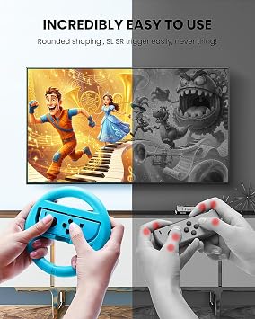 VOYEE Switch Steering Wheel for Nintendo Switch Wheel/JoyCon Controller