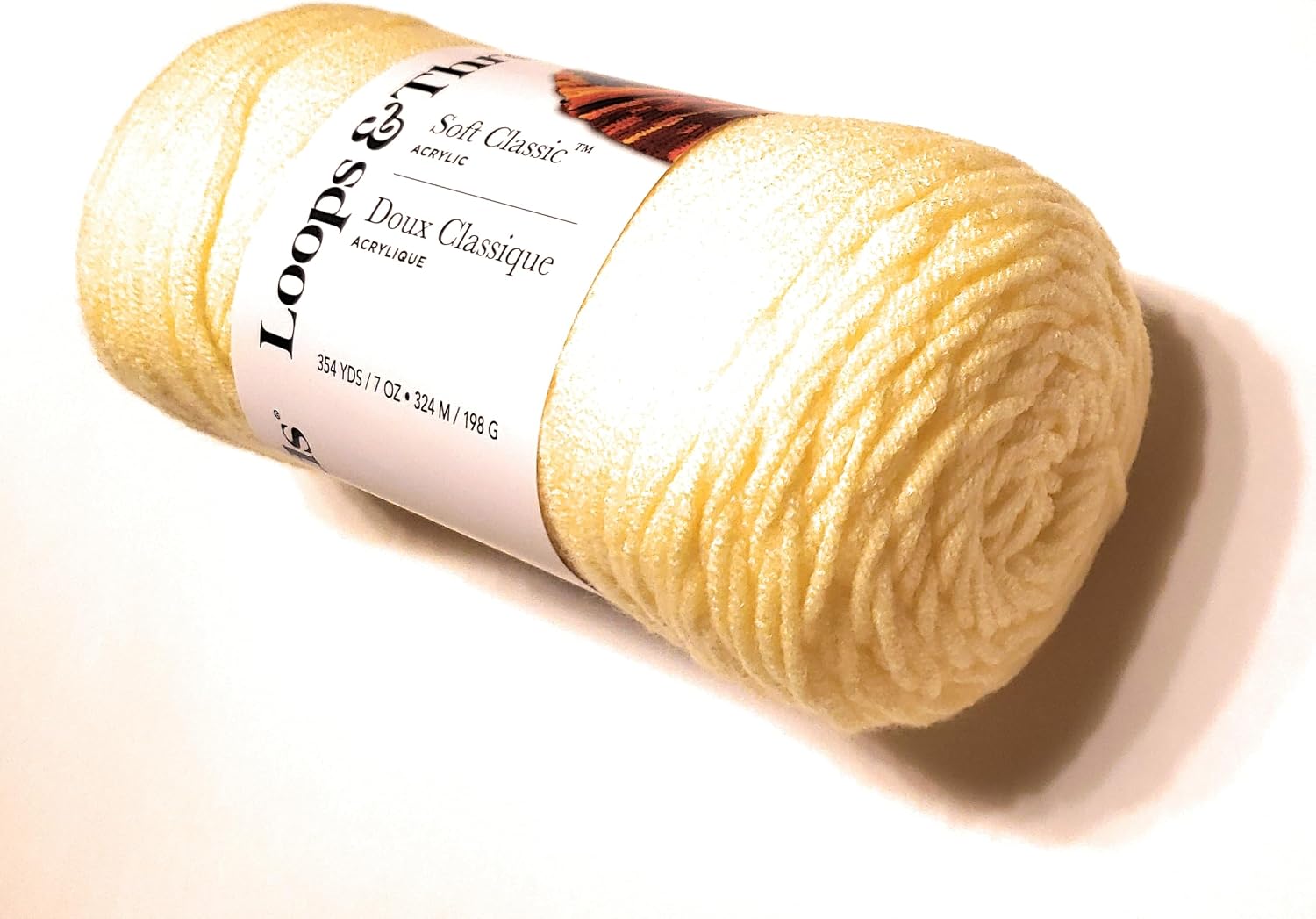 Soft Classic Yarn by Loops & Threads - 354 Yards - Light Yellow
