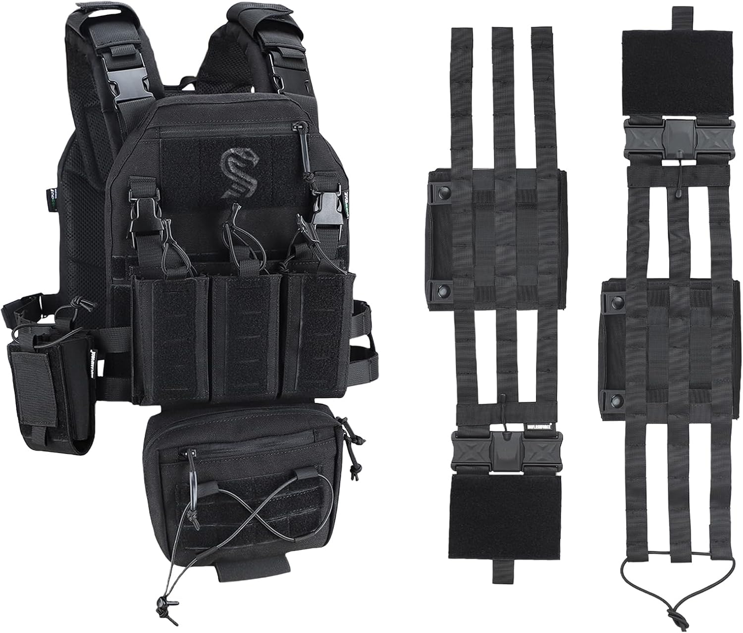 MGFLASHFORCE Tactical Airsoft Vest & Quick Release Cummerbund