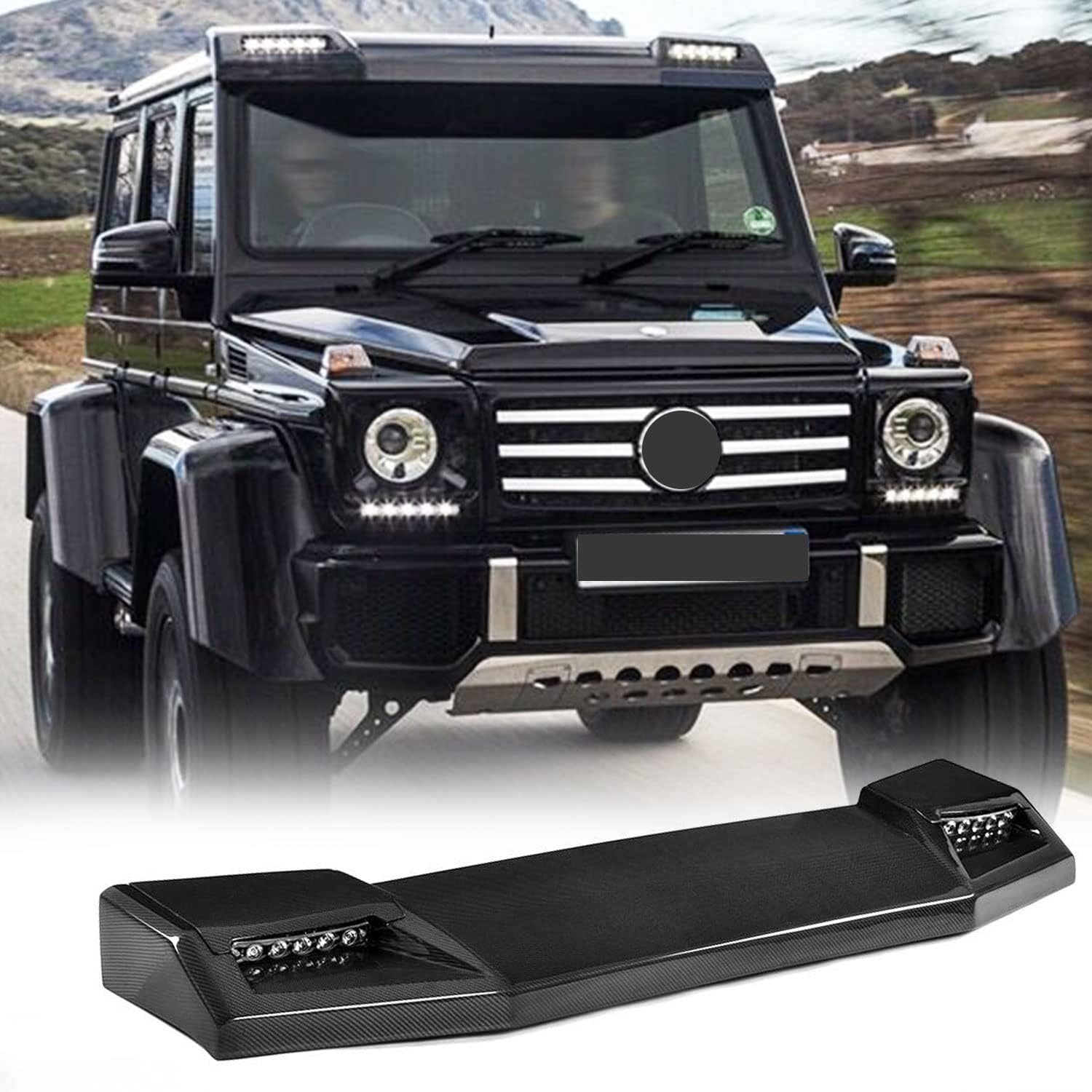 MCARCAR KIT Front Roof Spoiler Compatible with Mercedes-Benz G Wagon W463 G500 G550 G55 G63 G65 AMG 2013-2018 Customized Carbon Fiber Roof Window Spoiler Wing Factory Outlet