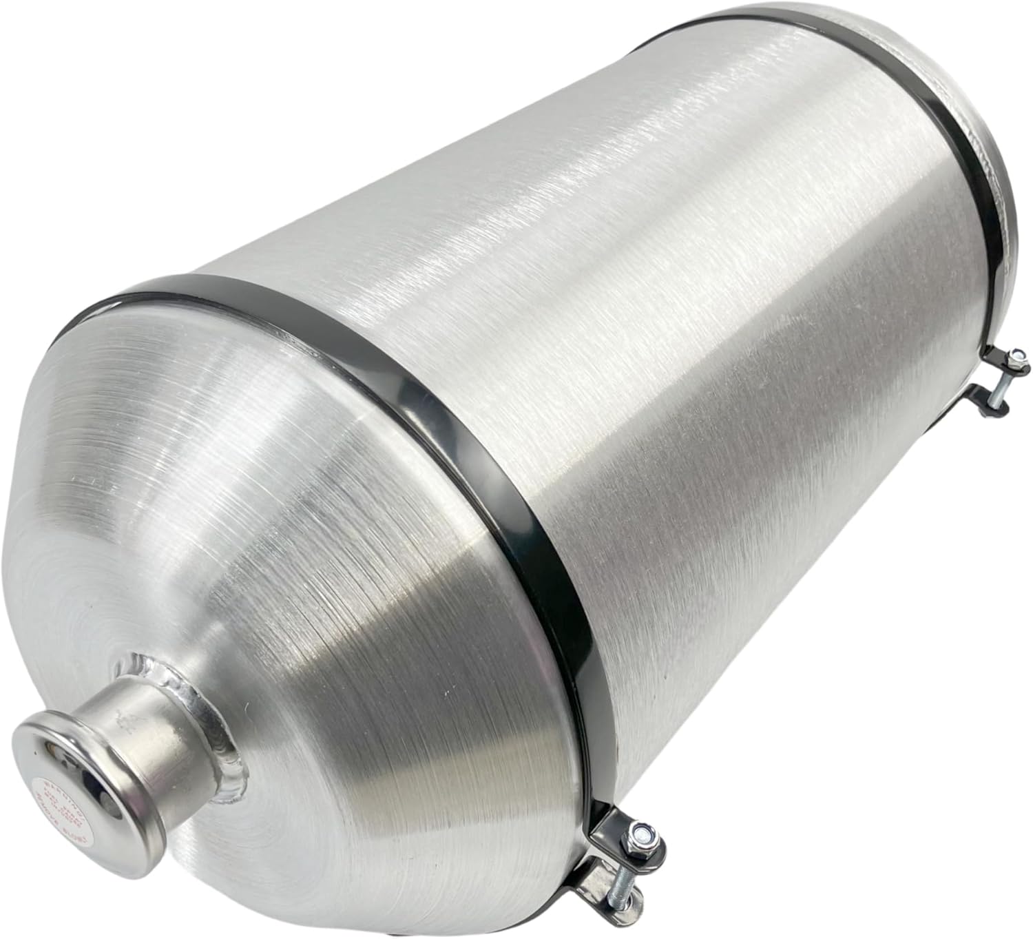 JSD 11.6 Gallons 12" x 24" Portable Aluminum Vertical Gas Tank Fuel Tank 1/4" NPT Outlet