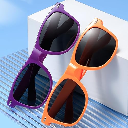 Vista 29 de Suministros para regalos de fiesta de colores neón Paquete de 8 gafas de sol unisex Varios
