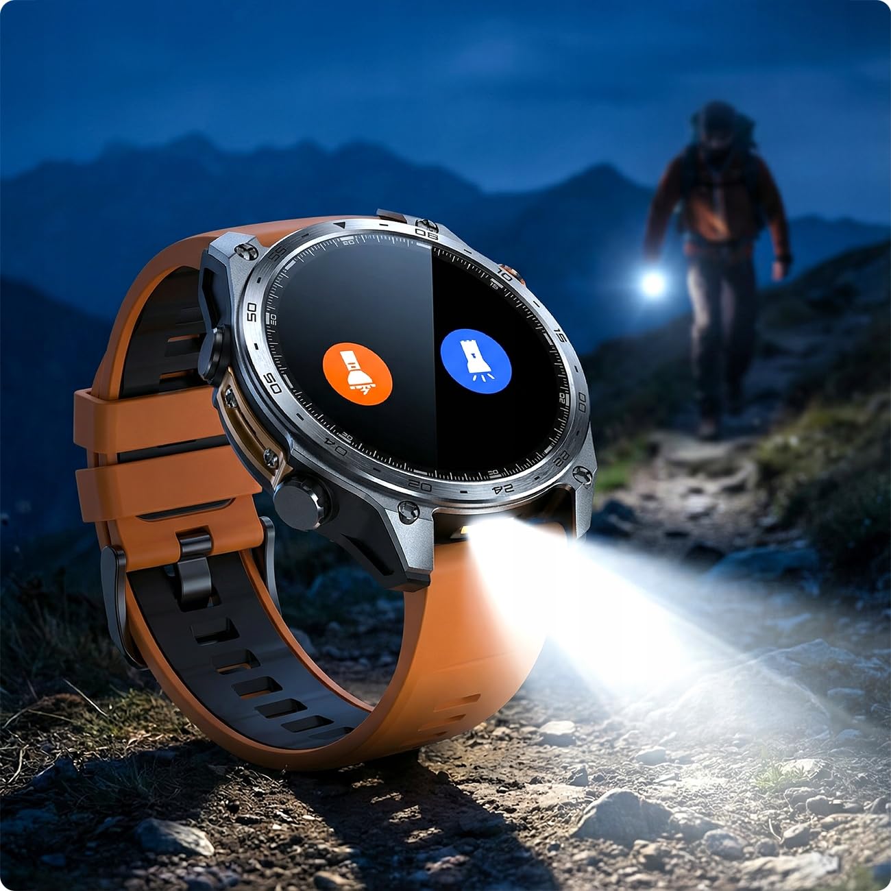 Smartwatch Zegarek Męski GPS 4GB MAPY AMOLED CIŚNIENIE MENU PL WODOODPORNY