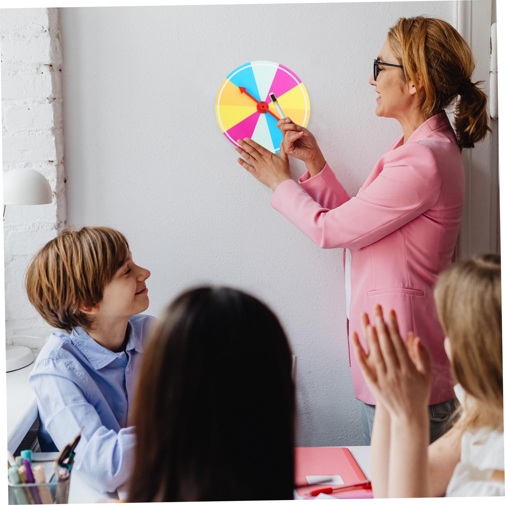 Cabilock Fortune Rotating Prize Wheel Game Wheel Props for Diy Prize Tabletop Game Show Party