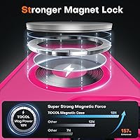 Vista 162 de TOCOL Funda magnética para iPhone 15 Pro Max, protección completa mejorada de la cámara, compatible con Magsafe, protección contra caídas, funda