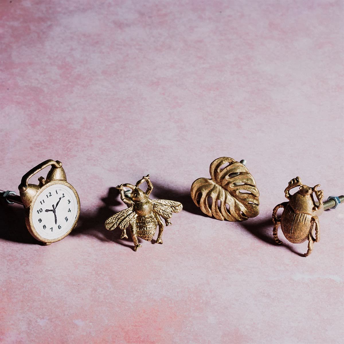 Pomello Per Cassetti Stile Vintage Con Motivo Ape - Sass & Belle In Peltro Dorato - Foto 13