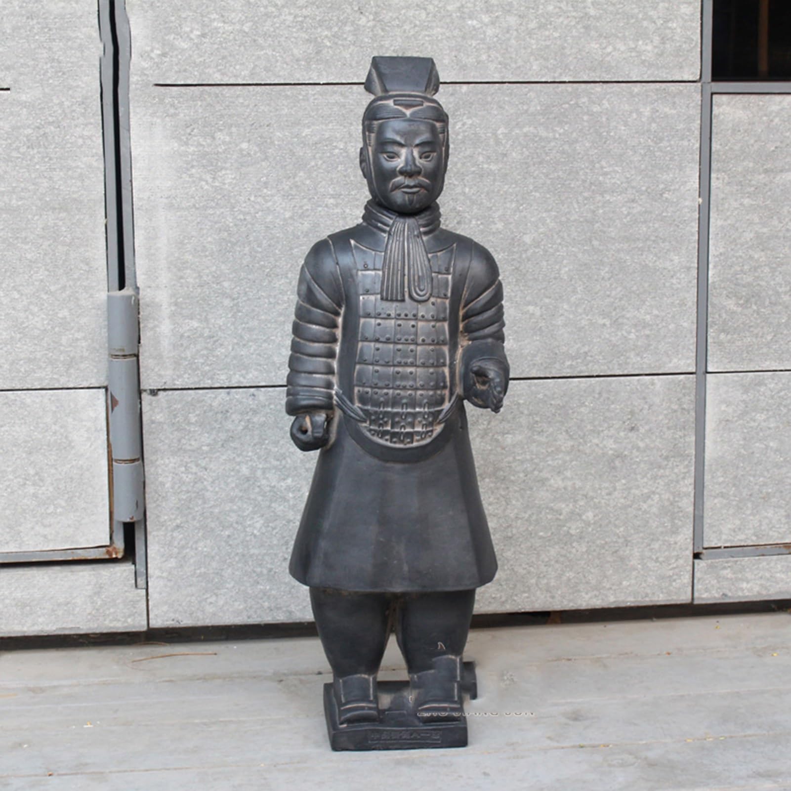 Dekoracja biurka Qin Terakota Wojownicy i Konie Statua Rzeźby - Statua Sztuki, Gliniane Chińskie Żołnierze i Wojownicy Artystyczne Modele Statuy, Wystrój Domu (C, H50CM)