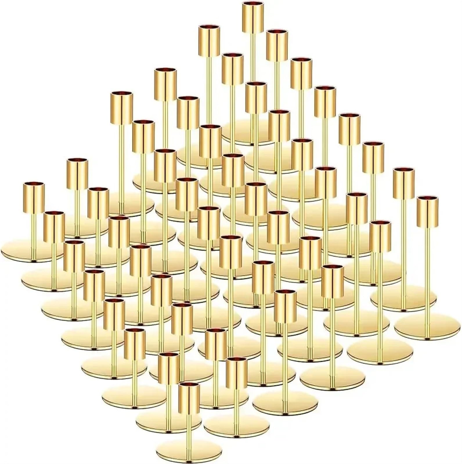 Candle Holders 48pcs Candle Holders Matte Candlesticks Decorative Taper Modern Metal Candelabras for Wedding
